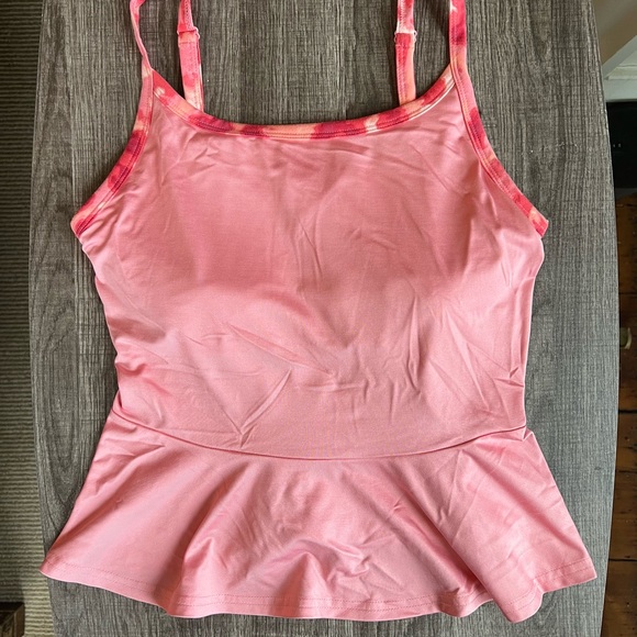NWOT TA Tracy Anderson G.I.L.I. Pink Peplum Cami Tank - Picture 5 of 6